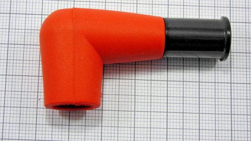 Spark plug connector red - , 90°